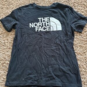 The North Face Charcoal Tee with White Logo